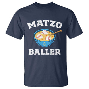 Funny Hanukkah Baseball T Shirt Matzo Baller Matzah Ball Jewish Chanukah Sports Lover TS11 Navy Print Your Wear