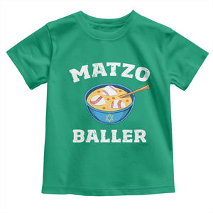 Funny Hanukkah Baseball Toddler T Shirt Matzo Baller Matzah Ball Jewish Chanukah Sports Lover TS11 Irish Green Print Your Wear