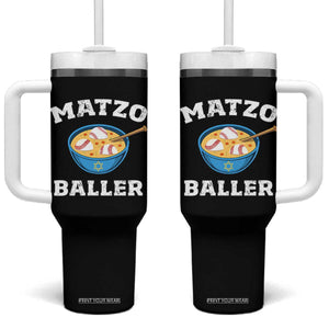Funny Hanukkah Baseball Tumbler With Handle Matzo Baller Matzah Ball Jewish Chanukah Sports Lover TS11 One Size: 40 oz Black Print Your Wear