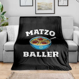 Funny Hanukkah Football Throw Blanket Matzo Baller Matzah Ball Jewish Chanukah Sports Lover TS11 Print Your Wear
