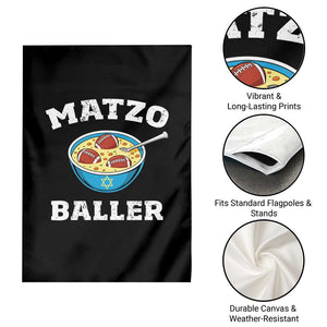 Funny Hanukkah Football Garden Flag Matzo Baller Matzah Ball Jewish Chanukah Sports Lover TS11 Print Your Wear