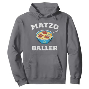 Funny Hanukkah Football Hoodie Matzo Baller Matzah Ball Jewish Chanukah Sports Lover TS11 Charcoal Print Your Wear