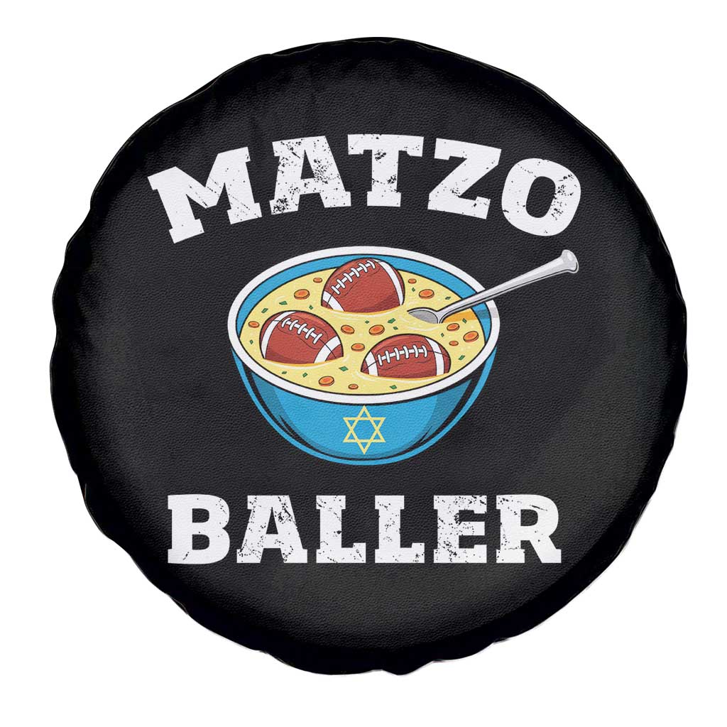 Funny Hanukkah Football Spare Tire Cover Matzo Baller Matzah Ball Jewish Chanukah Sports Lover TS11 Print Your Wear