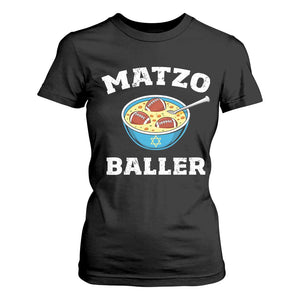 Funny Hanukkah Football T Shirt For Women Matzo Baller Matzah Ball Jewish Chanukah Sports Lover TS11 Black Print Your Wear