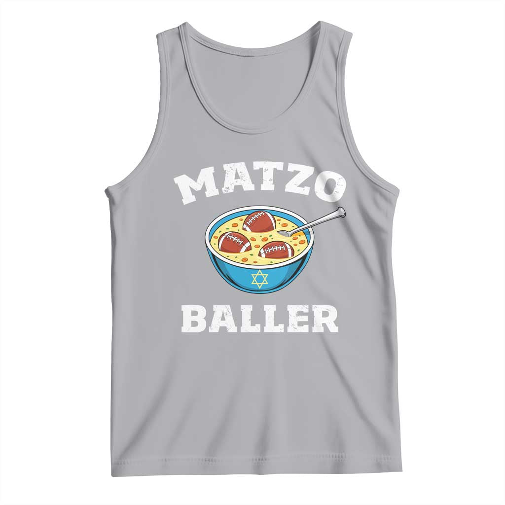 Funny Hanukkah Football Tank Top Matzo Baller Matzah Ball Jewish Chanukah Sports Lover - Print Your Wear