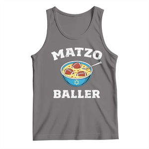 Funny Hanukkah Football Tank Top Matzo Baller Matzah Ball Jewish Chanukah Sports Lover TS11 Deep Heather Print Your Wear