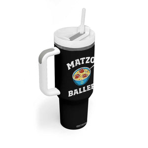 Funny Hanukkah Football Tumbler With Handle Matzo Baller Matzah Ball Jewish Chanukah Sports Lover TS11 Print Your Wear