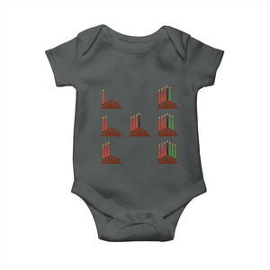 Kwanzaa Kinara Seven Candles African American Holiday Baby Onesie TS11 Dark Heather Print Your Wear