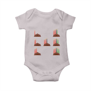 Kwanzaa Kinara Seven Candles African American Holiday Baby Onesie TS11 Ice Gray Print Your Wear