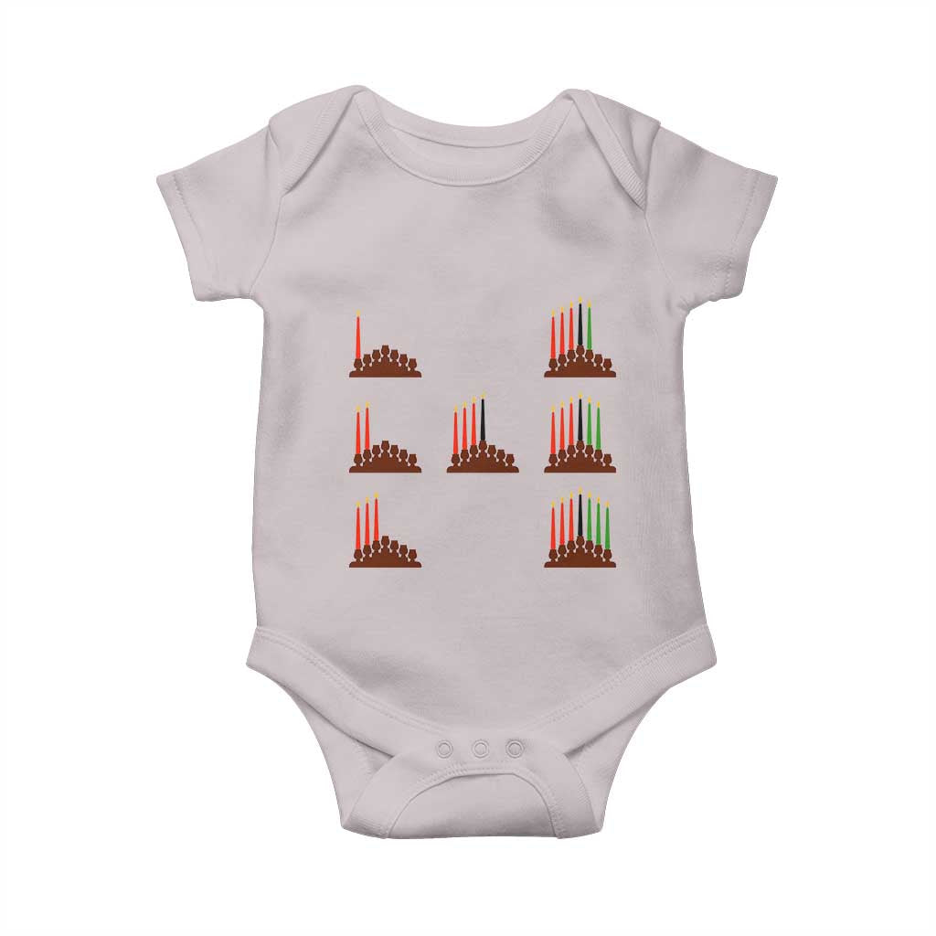 Kwanzaa Kinara Seven Candles African American Holiday Baby Onesie TS11 Ice Gray Print Your Wear