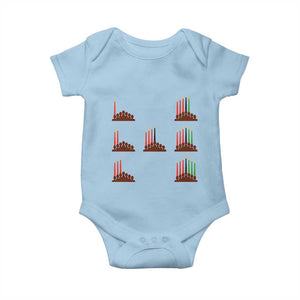 Kwanzaa Kinara Seven Candles African American Holiday Baby Onesie TS11 Light Blue Print Your Wear