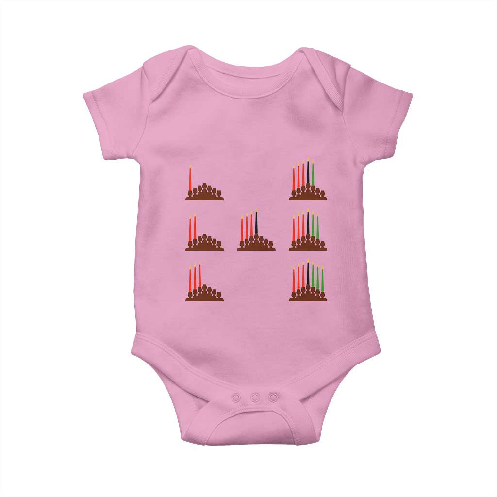 Kwanzaa Kinara Seven Candles African American Holiday Baby Onesie TS11 Light Pink Print Your Wear