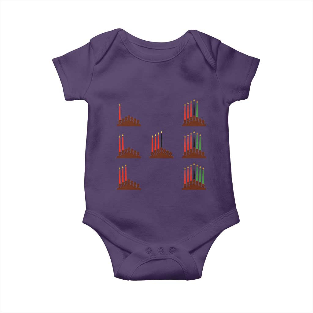 Kwanzaa Kinara Seven Candles African American Holiday Baby Onesie TS11 Purple Print Your Wear