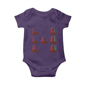Kwanzaa Kinara Seven Candles African American Holiday Baby Onesie TS11 Purple Print Your Wear
