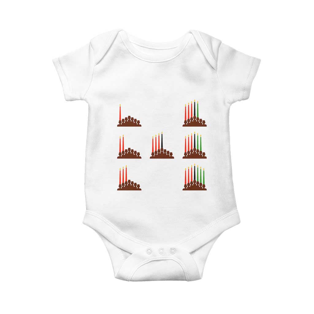 Kwanzaa Kinara Seven Candles African American Holiday Baby Onesie TS11 White Print Your Wear