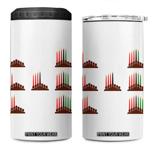Kwanzaa Kinara Seven Candles African American Holiday 4 in 1 Can Cooler Tumbler TS11 One Size: 16 oz White Print Your Wear