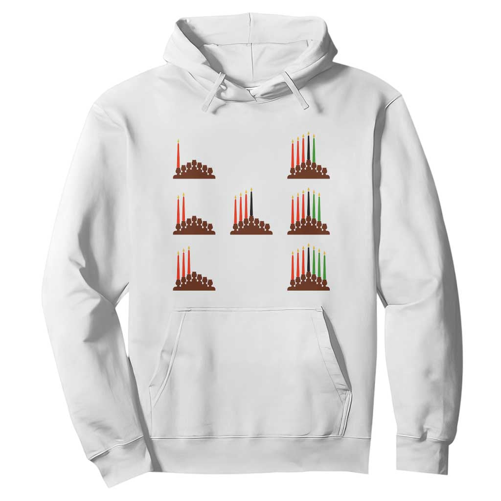 Kwanzaa Kinara Seven Candles African American Holiday Hoodie TS11 White Print Your Wear