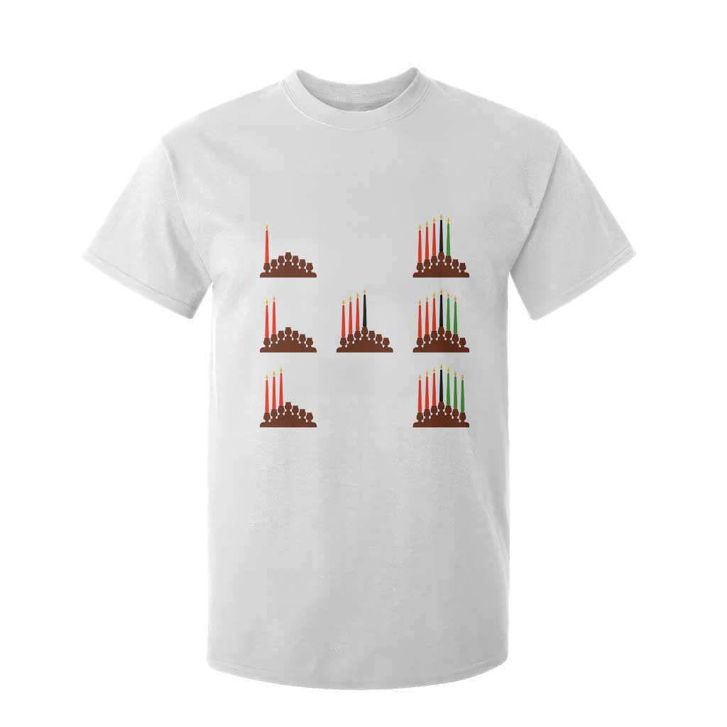 Kwanzaa Kinara Seven Candles African American Holiday T Shirt For Kid TS11 White Print Your Wear