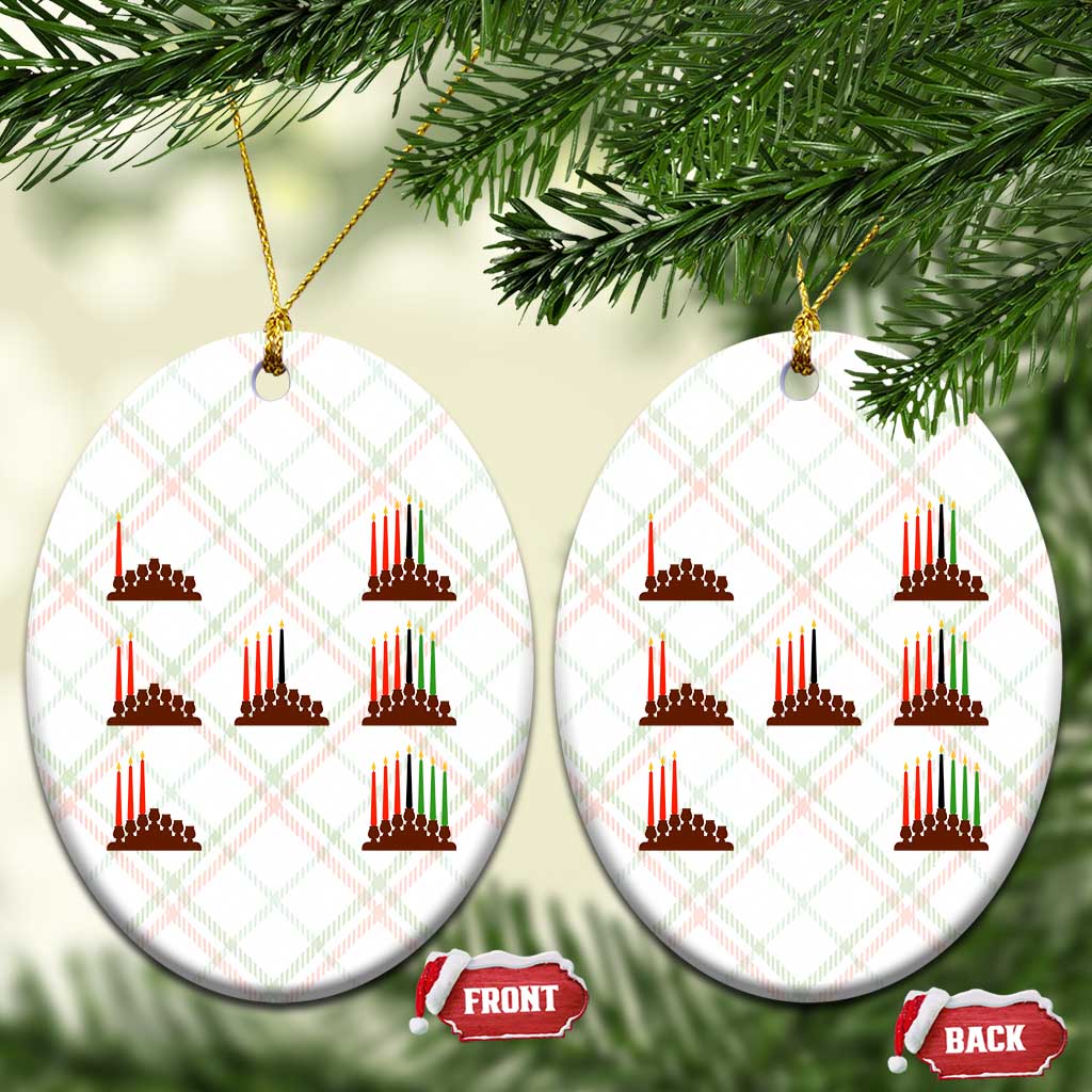 Kwanzaa Kinara Seven Candles African American Holiday Ceramic Ornament TS11 Print Your Wear