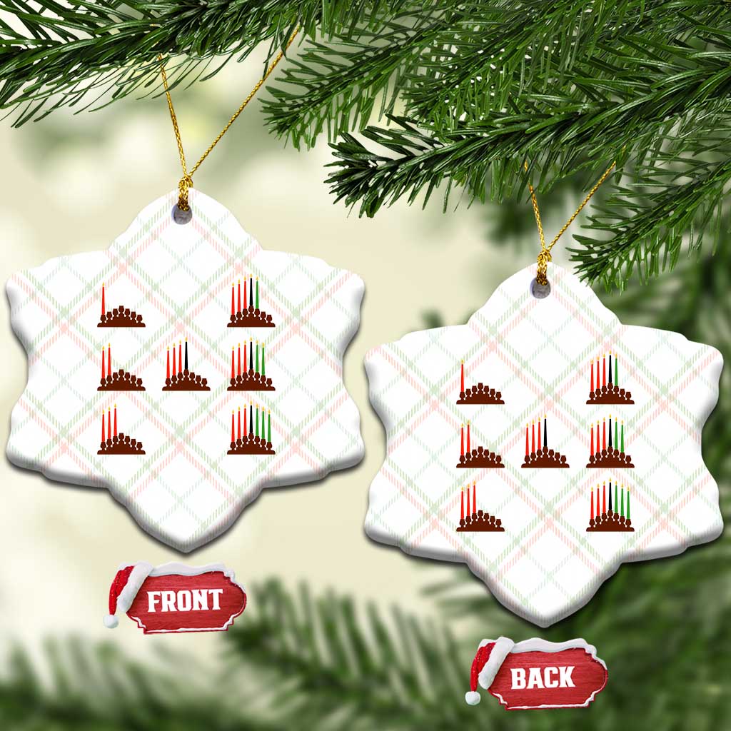 Kwanzaa Kinara Seven Candles African American Holiday Ceramic Ornament TS11 Print Your Wear