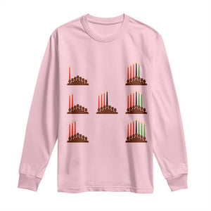 Kwanzaa Kinara Seven Candles African American Holiday Long Sleeve Shirt TS11 Light Pink Print Your Wear