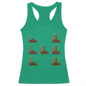 Kwanzaa Kinara Seven Candles African American Holiday Racerback Tank Top TS11 Irish Green Print Your Wear