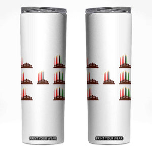 Kwanzaa Kinara Seven Candles African American Holiday Skinny Tumbler TS11 White Print Your Wear