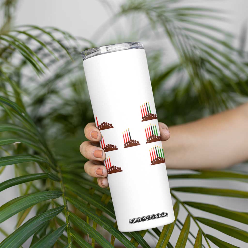 Kwanzaa Kinara Seven Candles African American Holiday Skinny Tumbler TS11 Print Your Wear