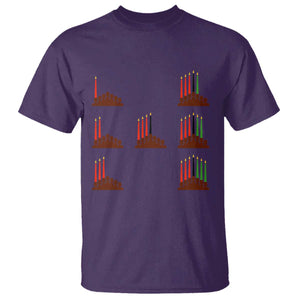 Kwanzaa Kinara Seven Candles African American Holiday T Shirt TS11 Purple Print Your Wear