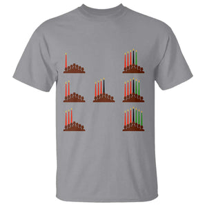 Kwanzaa Kinara Seven Candles African American Holiday T Shirt TS11 Sport Gray Print Your Wear