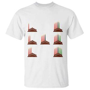 Kwanzaa Kinara Seven Candles African American Holiday T Shirt TS11 White Print Your Wear