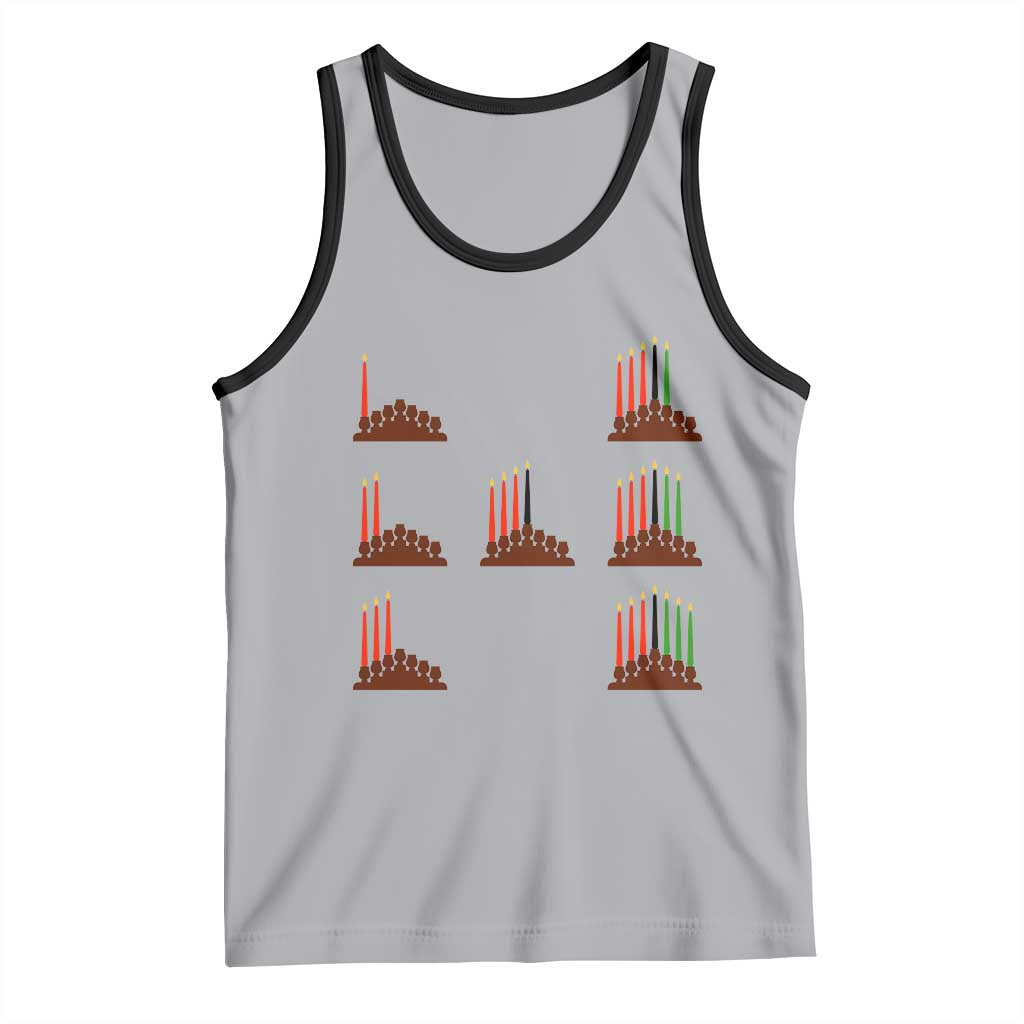 Kwanzaa Kinara Seven Candles African American Holiday Tank Top TS11 Athletic Heather Black Print Your Wear