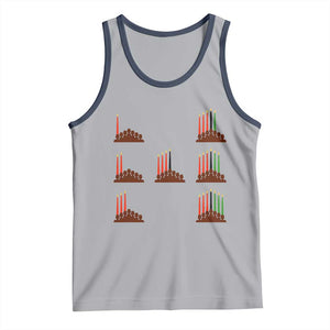 Kwanzaa Kinara Seven Candles African American Holiday Tank Top TS11 Athletic Heather Navy Print Your Wear