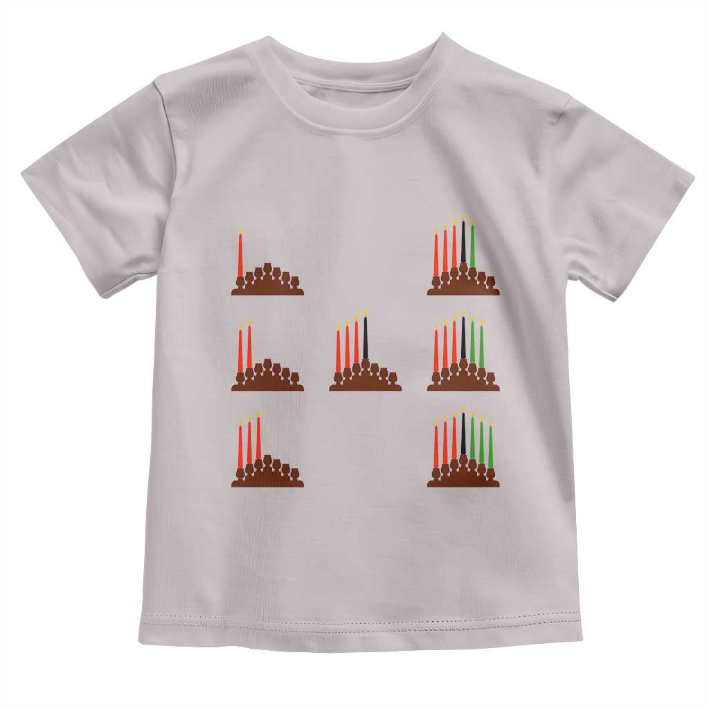 Kwanzaa Kinara Seven Candles African American Holiday Toddler T Shirt TS11 Ice Gray Print Your Wear
