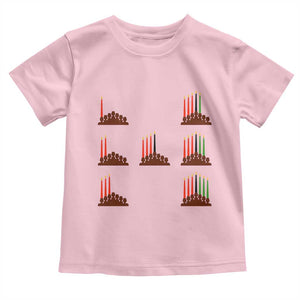 Kwanzaa Kinara Seven Candles African American Holiday Toddler T Shirt TS11 Light Pink Print Your Wear