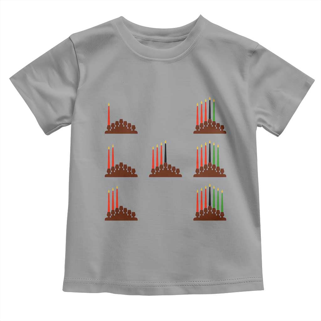 Kwanzaa Kinara Seven Candles African American Holiday Toddler T Shirt TS11 Sport Gray Print Your Wear