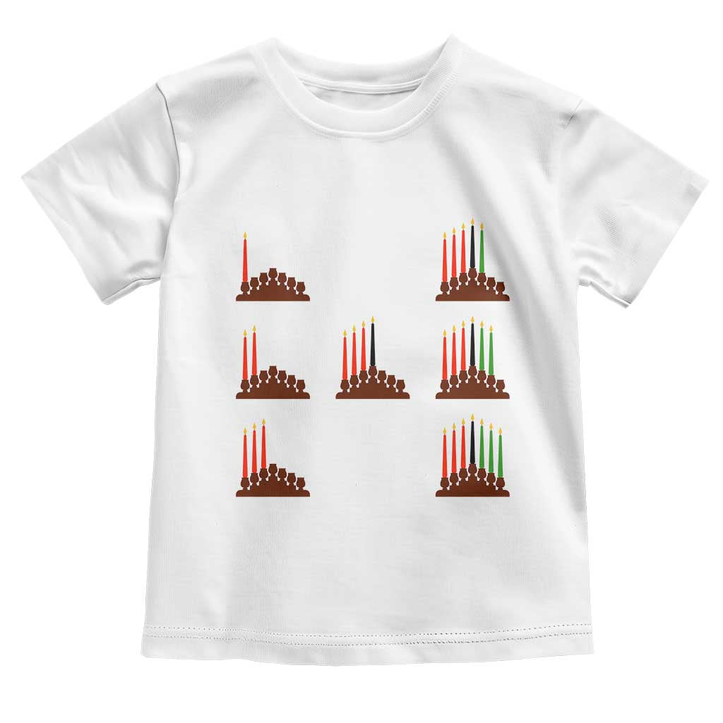 Kwanzaa Kinara Seven Candles African American Holiday Toddler T Shirt TS11 White Print Your Wear
