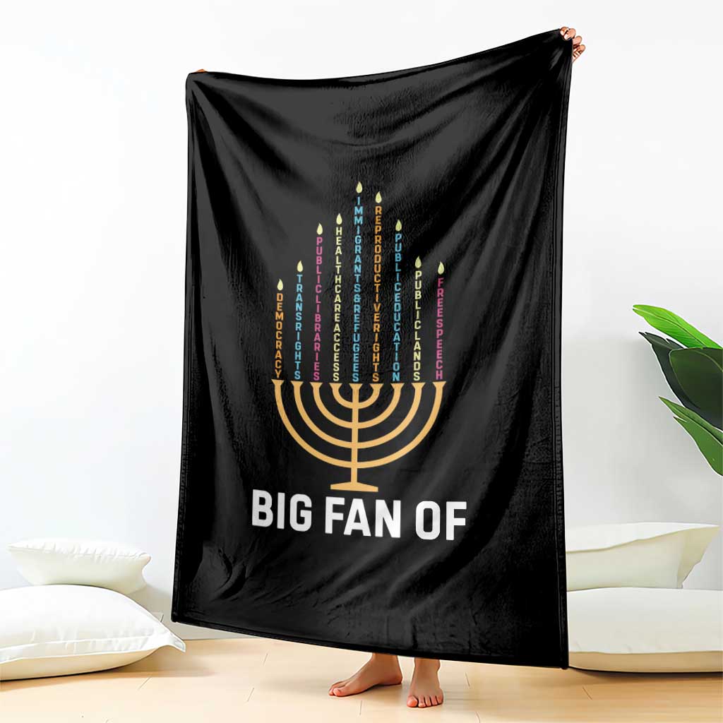 Hanukkah Human Rights Throw Blanket Big Fan Of Democracy Immigrants And Refugees TS11 Print Your Wear