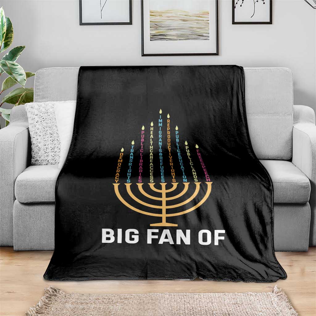 Hanukkah Human Rights Throw Blanket Big Fan Of Democracy Immigrants And Refugees TS11 Print Your Wear