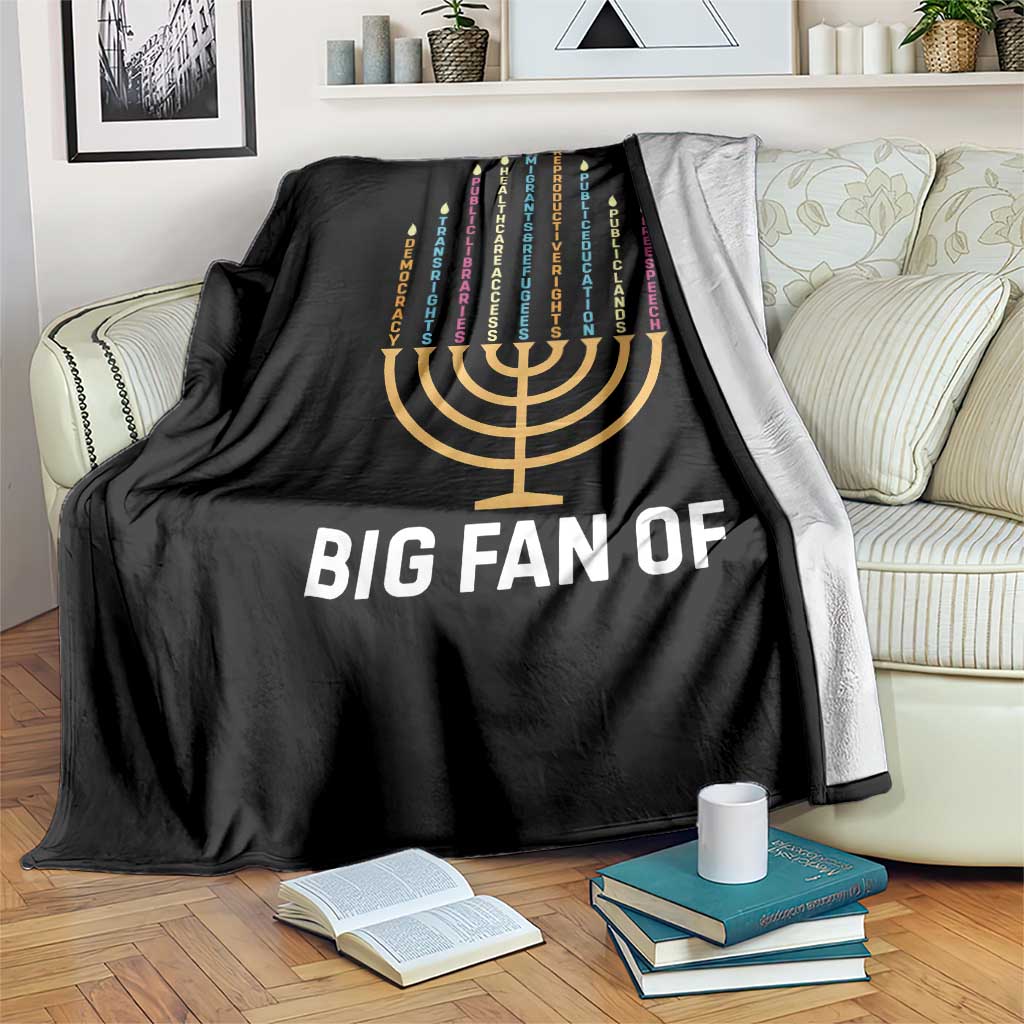 Hanukkah Human Rights Throw Blanket Big Fan Of Democracy Immigrants And Refugees TS11 Print Your Wear