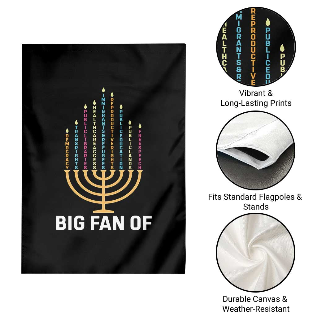 Hanukkah Human Rights Garden Flag Big Fan Of Democracy Immigrants And Refugees TS11 Print Your Wear