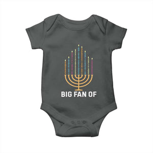 Hanukkah Human Rights Baby Onesie Big Fan Of Democracy Immigrants And Refugees TS11 Dark Heather Print Your Wear