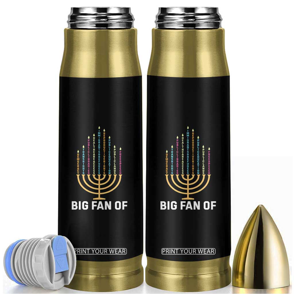 Hanukkah Human Rights Bullet Tumbler Big Fan Of Democracy Immigrants And Refugees TS11 Black Print Your Wear
