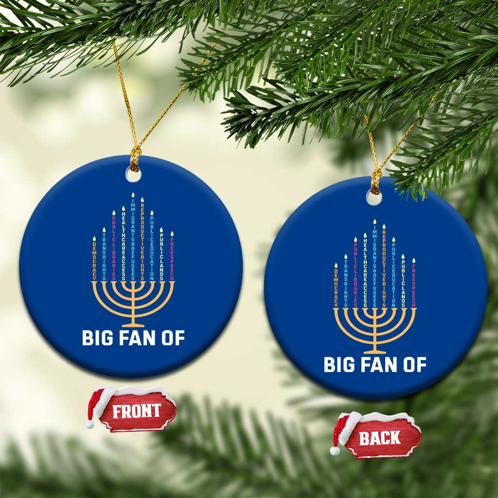 Hanukkah Human Rights Ceramic Ornament Big Fan Of Democracy Immigrants And Refugees TS11 1pc Blue Print Your Wear