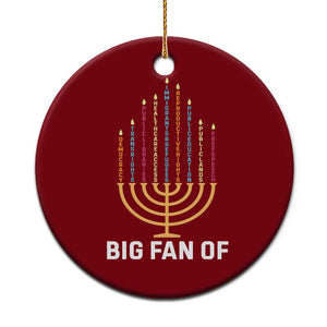 Hanukkah Human Rights Ceramic Ornament Big Fan Of Democracy Immigrants And Refugees TS11 1pc Red Print Your Wear