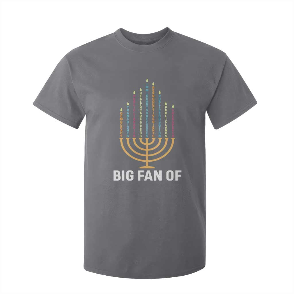 Hanukkah Human Rights T Shirt For Kid Big Fan Of Democracy Immigrants And Refugees TS11 Charcoal Print Your Wear