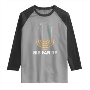 Hanukkah Human Rights Raglan Shirt Big Fan Of Democracy Immigrants And Refugees TS11 Sport Gray Black Print Your Wear