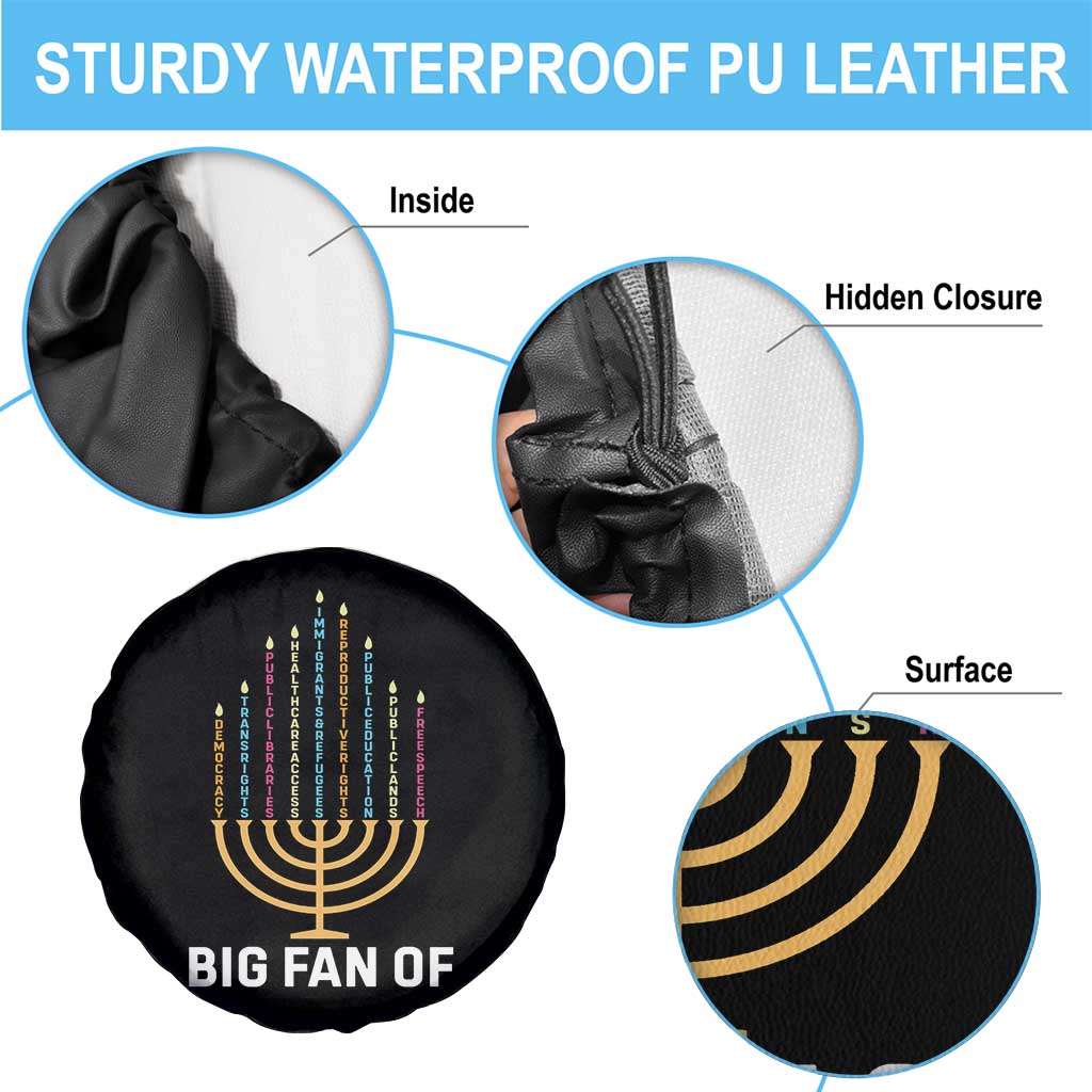 Hanukkah Human Rights Spare Tire Cover Big Fan Of Democracy Immigrants And Refugees TS11 Print Your Wear
