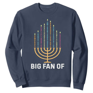 Hanukkah Human Rights Sweatshirt Big Fan Of Democracy Immigrants And Refugees TS11 Navy Print Your Wear