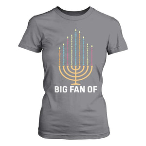 Hanukkah Human Rights T Shirt For Women Big Fan Of Democracy Immigrants And Refugees TS11 Charcoal Print Your Wear